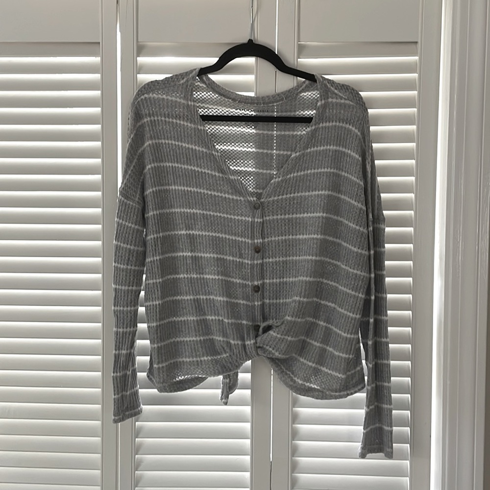 American Eagle size medium, tie-front sweater